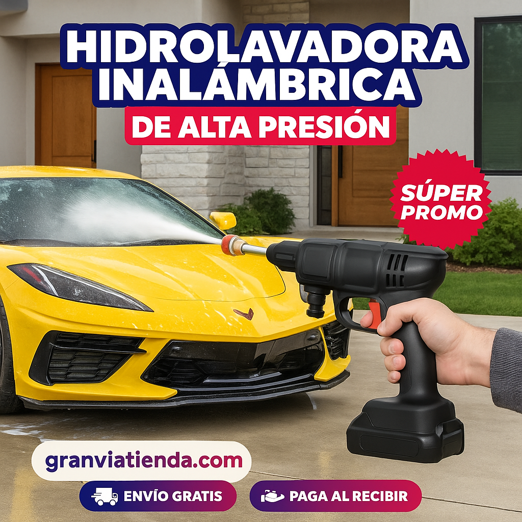 Hidrolavadora Portatil + Mini Aspiradora DE REGALO